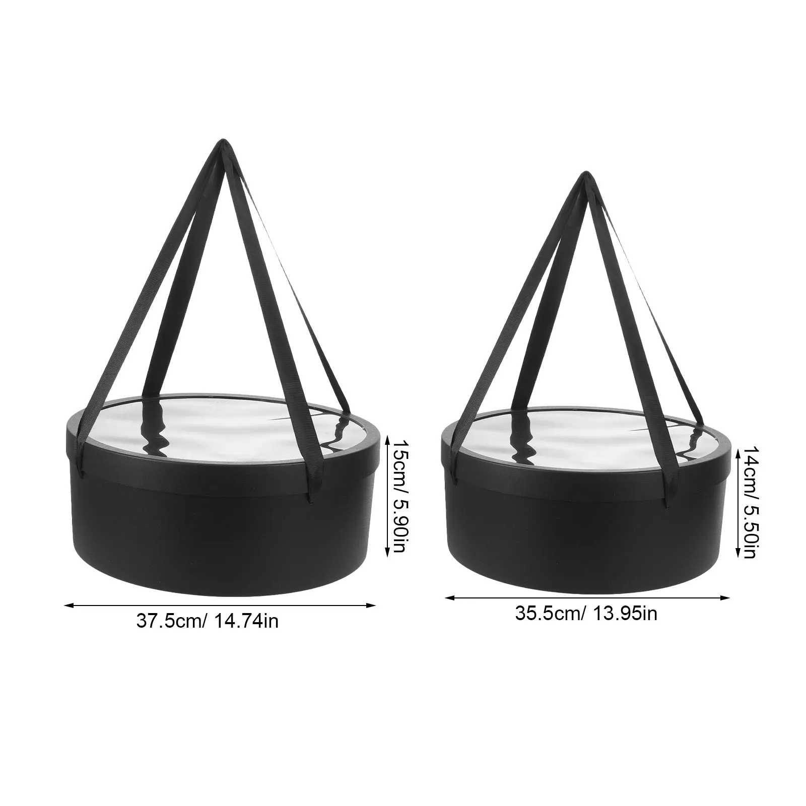 2 stuks ronde fruitbloem geschenkdoos handig draagbaarheid lange steel bloemstuk koffer voor feesten voorstellen bruiloften