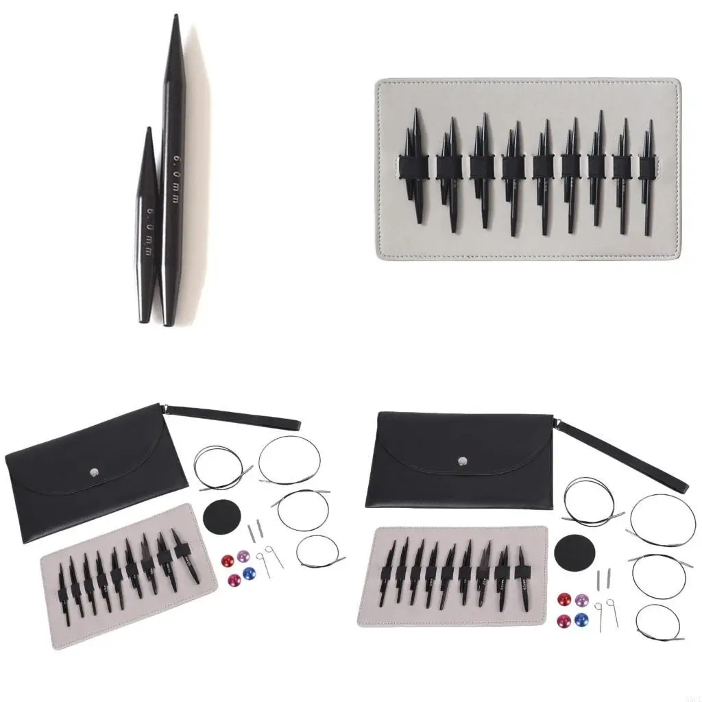 

Interchangeable Circular Knitting Needle Set 3.0mm-6.0mm Circular Knitting Pins X3UC
