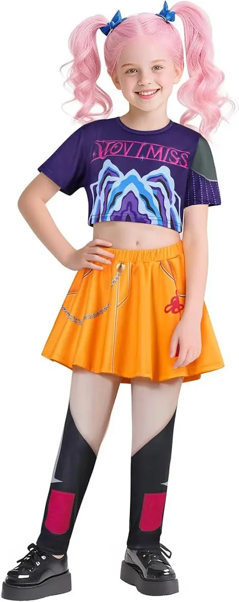 أزياء صيادات الشيطان لعام 2025 للفتيات زوي ميرا رومي ملابس لعب الأدوار الخيالية Kpop بدلات حفلات الهالوين