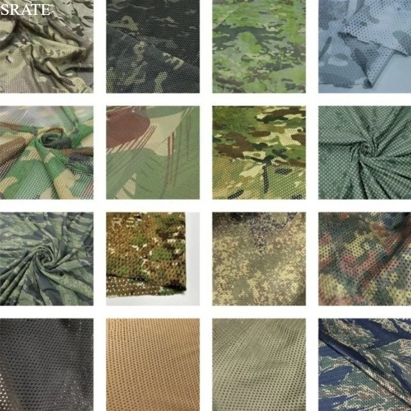 

MC MCBK MCTP CP MCAP Rhodesian Desert Night Tiger Stripe Flecktarn AOR2 Green Ruin Camouflage Mesh Fabric Mask Nets DIY Sewing