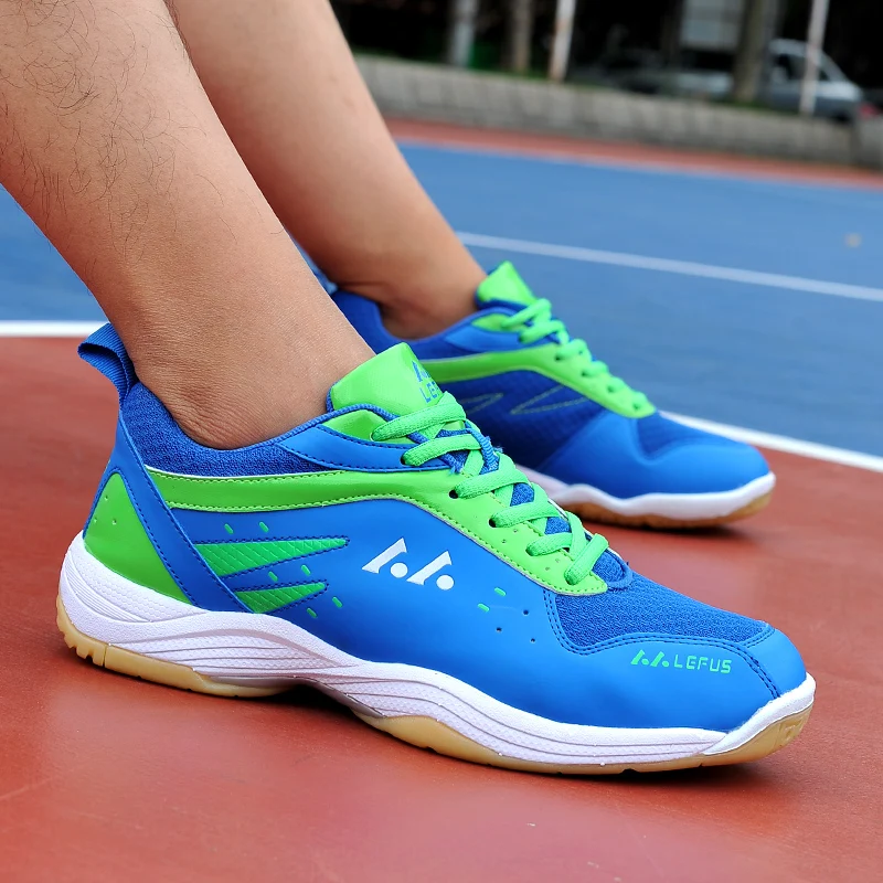 

New Male Badminton Sport Training Shoes Yellow Women Big Size Volleyball Sneakers Anti-slippery Unisex Table Tennis Shoes L05