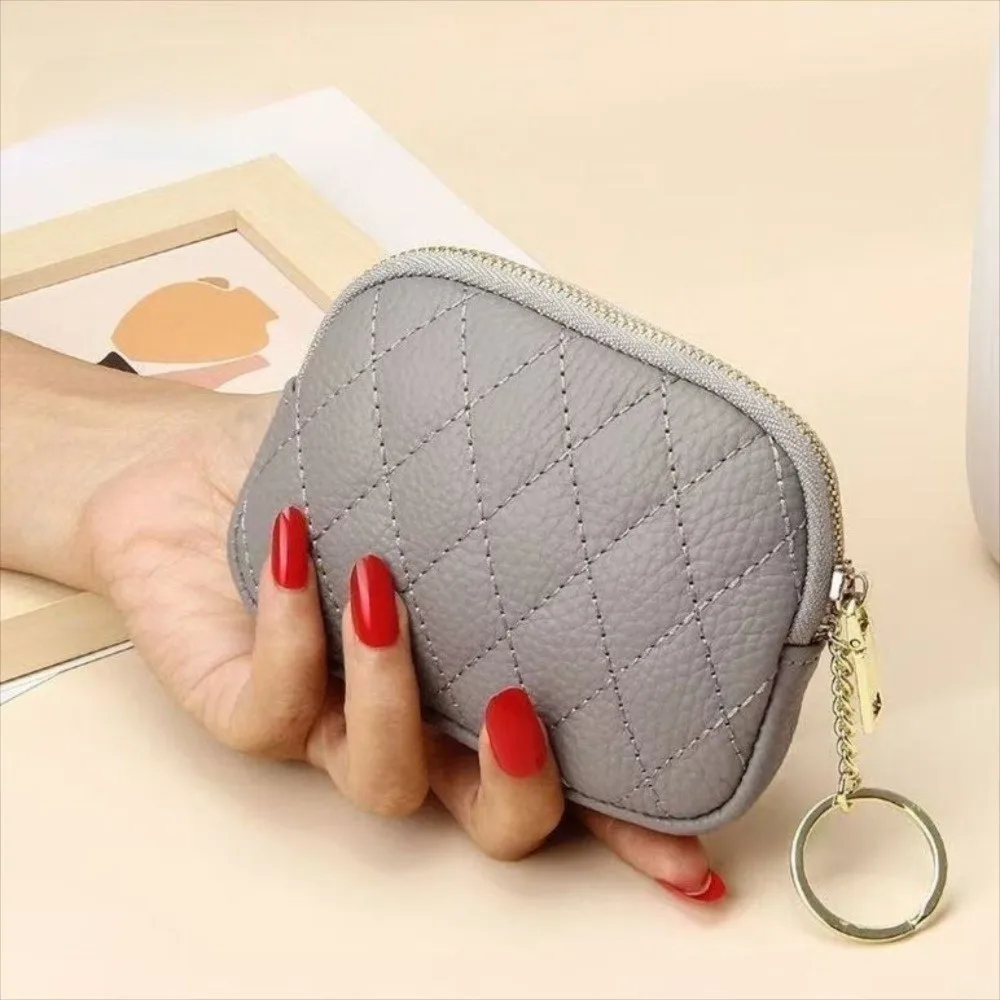 Fashion PU Leather Mini Coin Purse Portable Versatile Zipper Wallet Casual Car Key Case