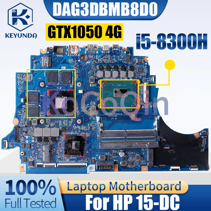 Imagem -02 - Placa-mãe Portátil para hp 15-dc Notebook Mainboard 4g Dag3dbmb8d0 Sr3z0 I58300h N17p-g0-a1 Gtx1050