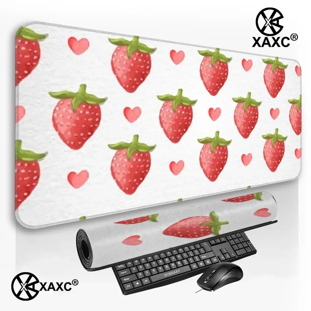 

Strawberry XAXC Mouse Pad large keyboard mouse desk pad non-slip rubber gaming mouse pad laptop mouse carpet