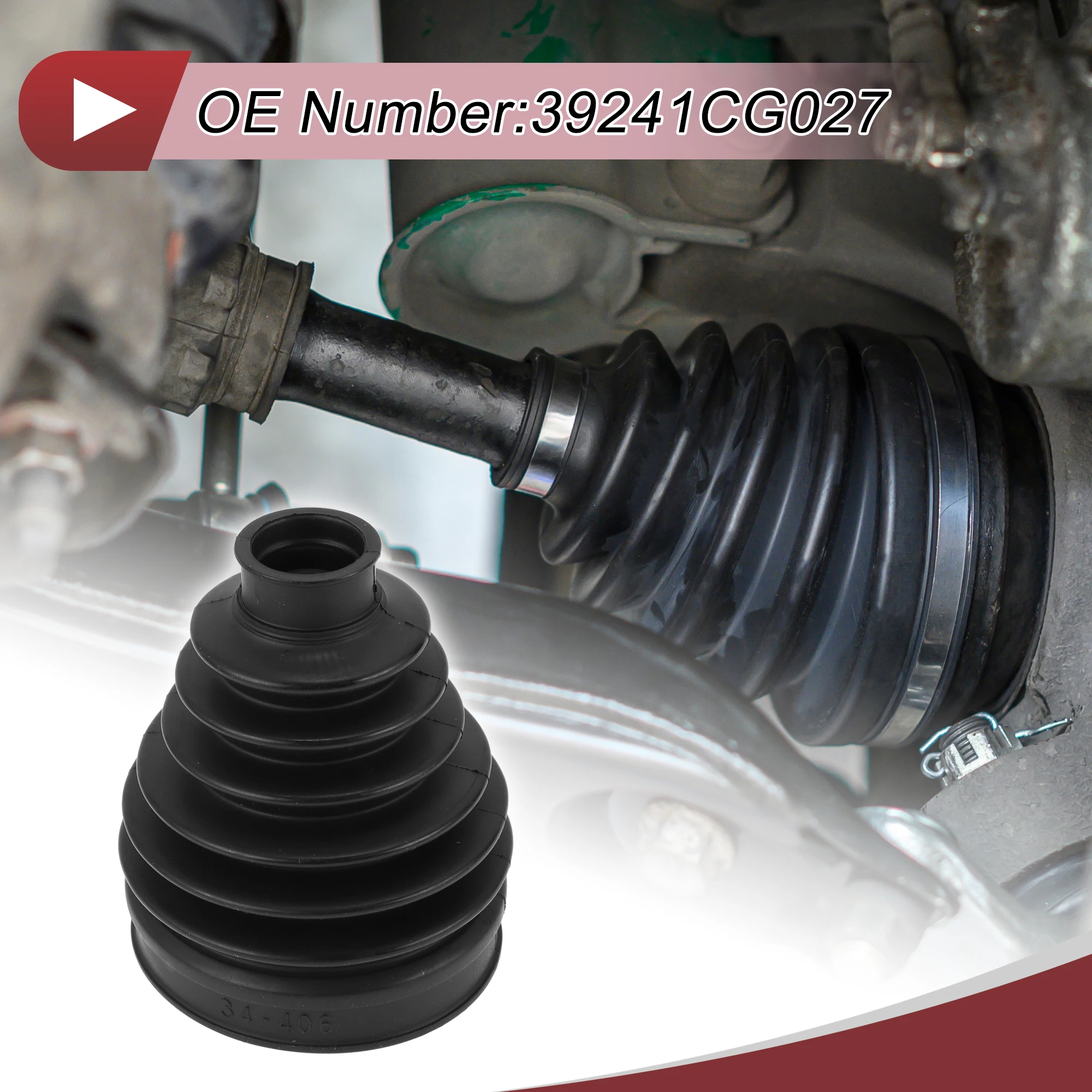 X Autohaux 1 Set CV مجموعة التمهيد المشترك لإنفينيتي FX35 09-12 التمهيد الخارجي ذو السرعة المستمرة مع المشابك رقم 39241CG027 #3