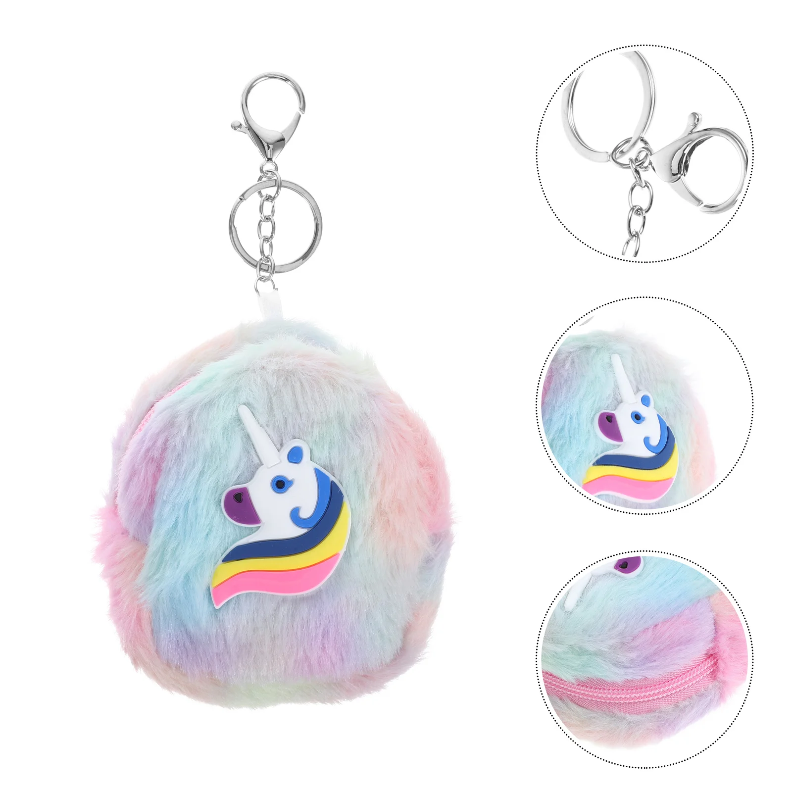 Unicorn Coin Purse Cartoon Zipper Small Wallet for Women Girls Coin Holder Change Pouch Lightweight Keychain Cash Bag #1