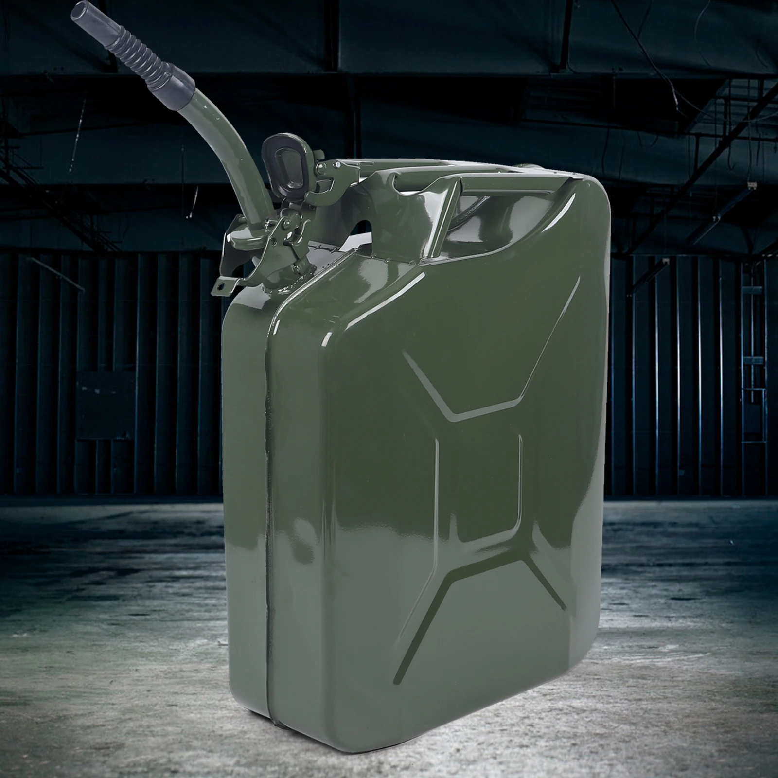 5 Gallon Portable Jerry Fuel Can Steel Fuel Tank With Anti-leakage Protection & Self-locking Lid