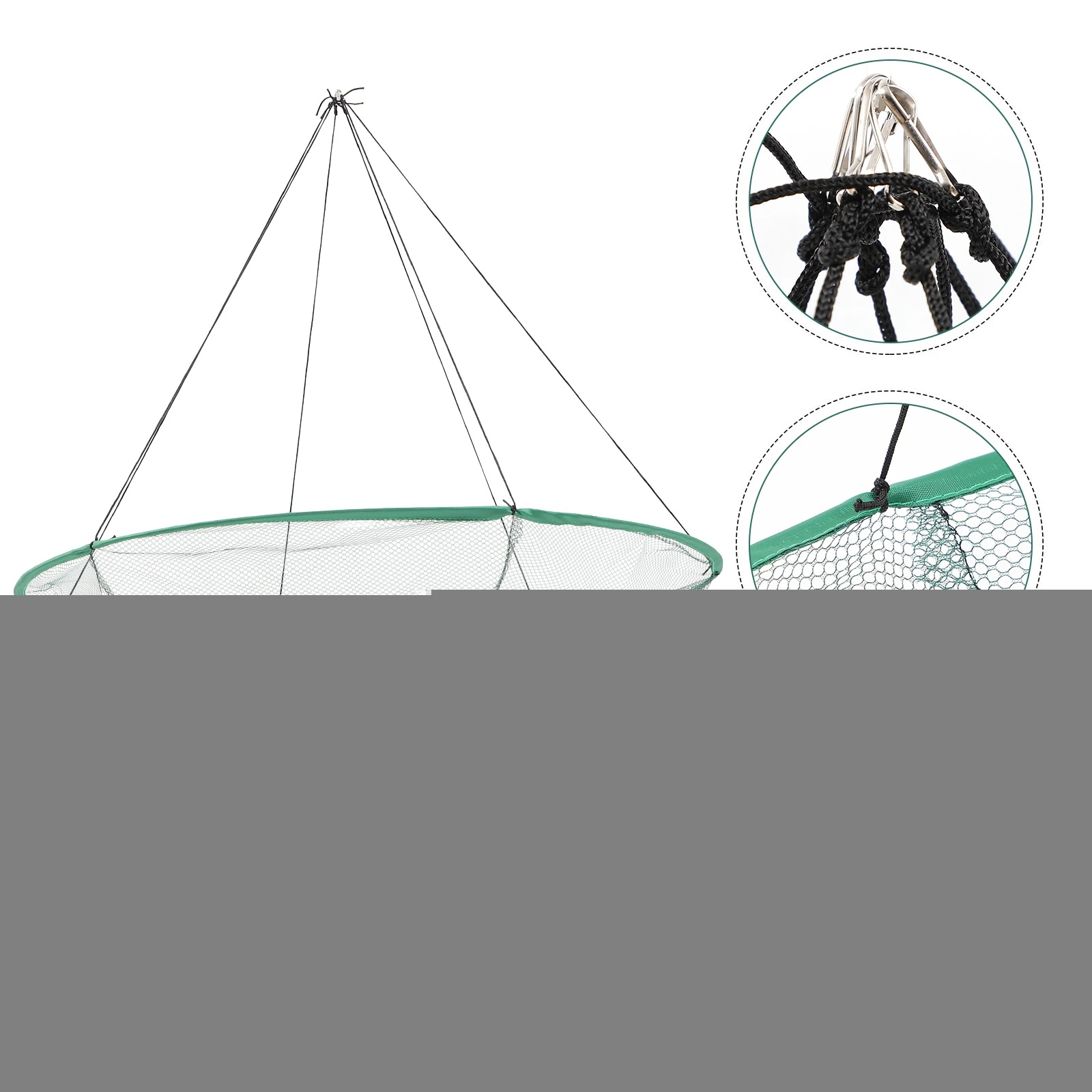 

Foldable Fishing 80cm White Shrimp Catching Tool Portable Crab Fishing Net Hand Net Durable Fish Lobster Bait