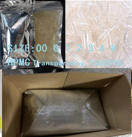 

10000Pcs 00#,0#1 2 3 4 Transparent Hard Seperated Joined Shell Pill Packaging Vegetarian HPMC Empty Kosher Halal