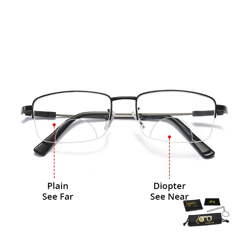 Bifokale Lesebrille für Männer und Frauen, blaues Licht blockierende Presbyopie-Brille, Fernsichtbrille + 1,5 2, 2,5, 3 4 – Detail 2