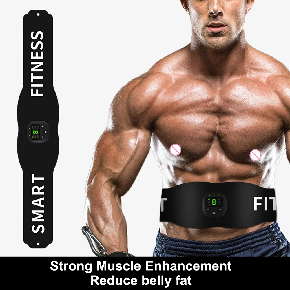 Abs Trainer EMS Abdominal Muscle Stimulator Electric Toning Belt Massager  Waist Belly Weight Loss Home Gym Fitness Equiment