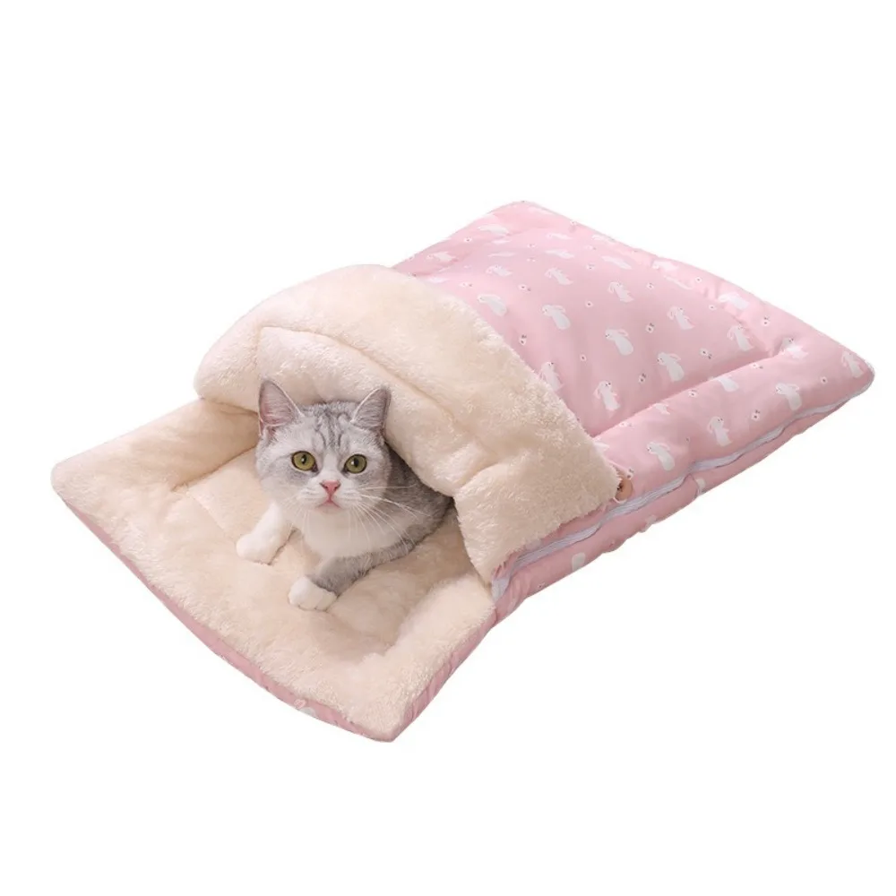 New Comfortable Pet Snuggle Sack Cat Sleeping Bag Winter Indoor Fleece Cotton Warm Bed Pet Supplies Dogs Cats Cat Bed Cave