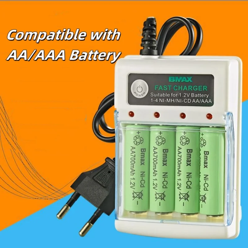 AA / AAA Battery Charger 4 Slots AC 110V 220V For NI-MH /NI-CD AA AAA Charging 1.2V Rechargeable Battery Charger