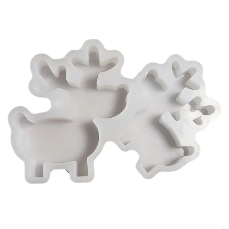 

87HC Elegant Elk Christmas Resin Molds Christmas Elk Ornament Silicone Molds for DIY Decoration Crafting Enthusiasts
