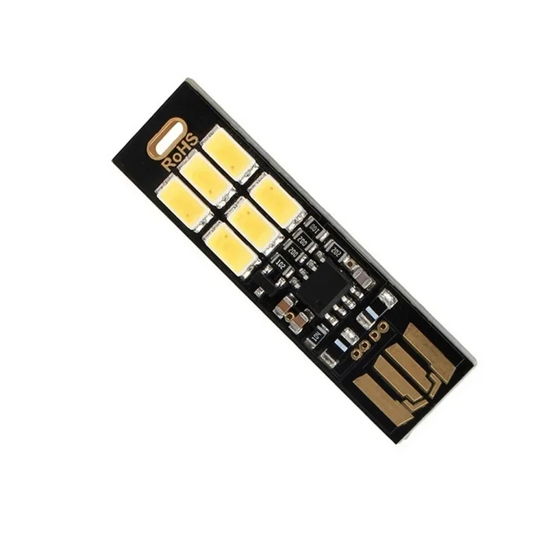 مصباح توصيل USB صغير LED 5 فولت أضواء بطاقة الجيب LED وحدة قراءة الكتب مصباح طاولة خفيف لبنك الطاقة والكمبيوتر المحمول