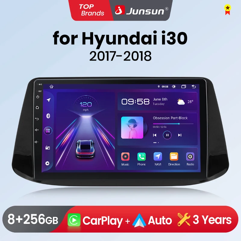 Junsunreproductor multimedia con Android para coche