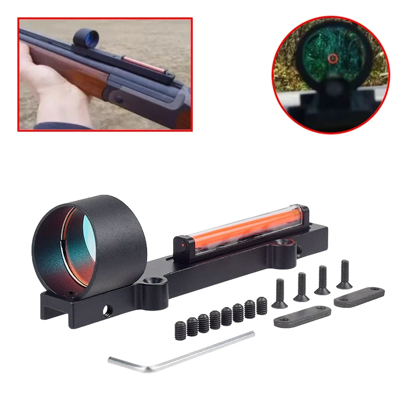 ศูนย์เล็งไฟเบอร์ออปติกสีแดงเขียว 1x28 พลังงานแสงอาทิตย์ พร้อมราง 11 มม. สำหรับปืนยิงล่าสัตว์แบบยุทธวิธี อุปกรณ์เสริมสำหรับกล้องเล็ง