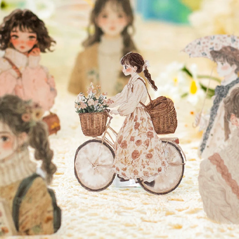 Mr. Paper 100Pcs/bag Winter Prelude Series Character Boxed Stickers DIY Handbook Material Decorative Stickers