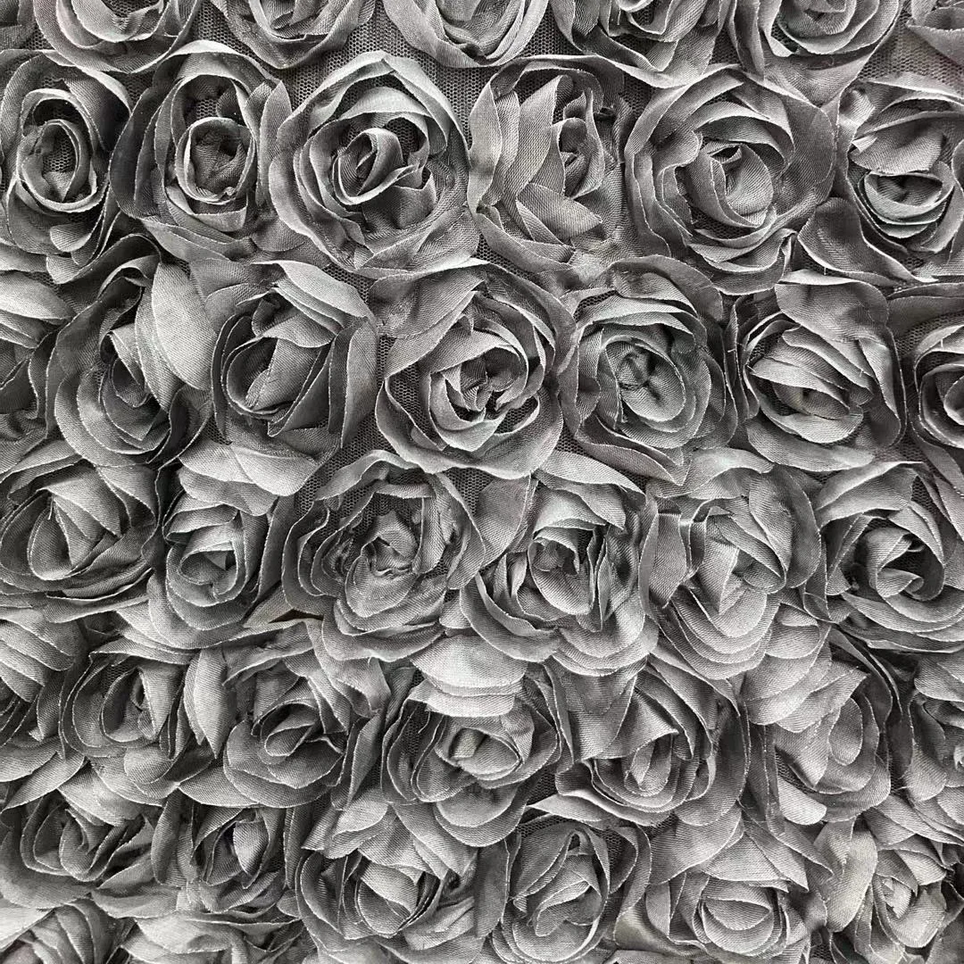 Luxury 3D Rose Crochet Fabric High End Embroidered Lace Trim Floating Floral Couture Dress Material Wedding Gown Textile - Image 2