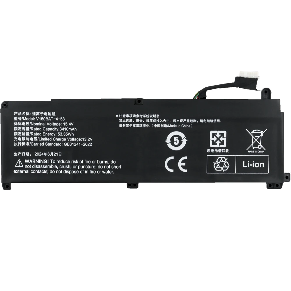 7XINbox V150BAT-4-53 15.4V 53.35Wh 3410mAh Battery For Medion Erazer Scout E20.for Hasee CV15S02 G8-DA7NP G8-DA7NT Z7-DA5NS seri