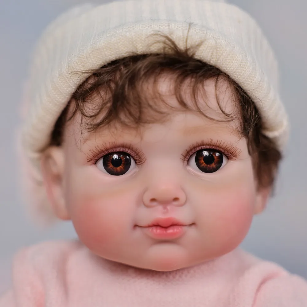 Cloveray 20 inch Full Body Vinyl Realistic Reborn Baby Doll 47cm Lifelike Vinyl Doll With Rabbit Pendant High Color Toy Kid Gift