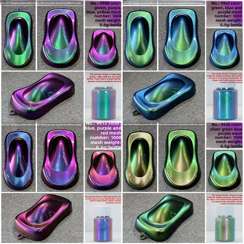 Super Chameleon Pigment Powder-Color Changing Hypershift/Chromashift/Supershift Pigment for Car Bicycle Fishing Rod Paint view 5