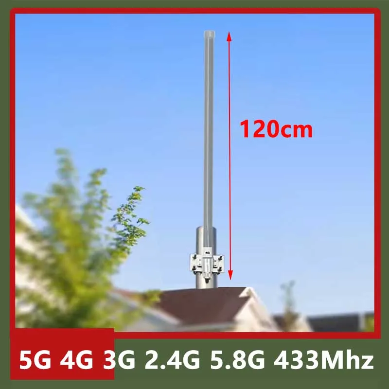 120cm FRP Helium Hotspot Miner 5G 4G LTE 3G GSM 2.4G 5.8G Dual Band 433Mhz Lora 868Mhz 915 Fiberglass Antenna Omni WiFi Aerial