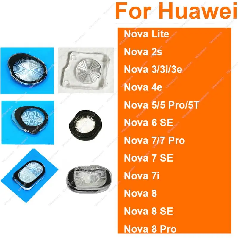 For Huawei Nova Lite 5 7 8 Pro 2S 3 3i 3E 4E 6SE 7i 7SE 8SE Back Rear Flash Light Cover Flashlight Lamp Shell Holder Parts