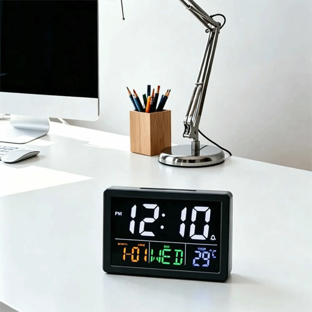 Multifunctional Digital Alarm Clock LED Display Large Screen Large Screen Clock Alarm Function Temperature Display