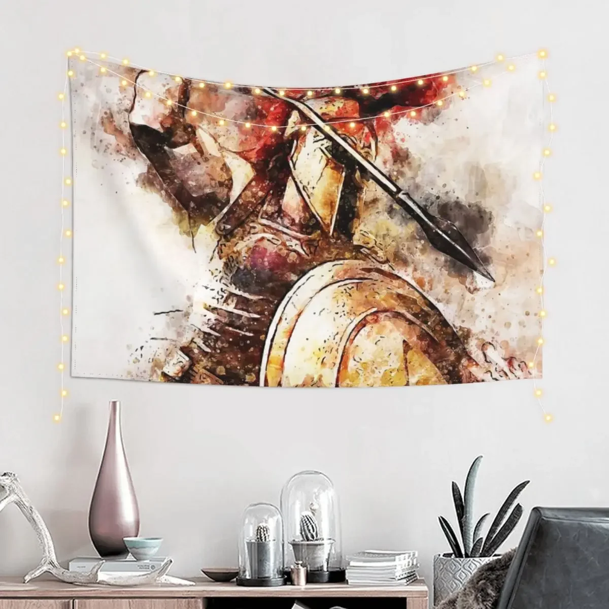 Spartan Hoplite Tapestry Decoration For Rooms Room Ornaments Kawaii Room Decor Tapestry