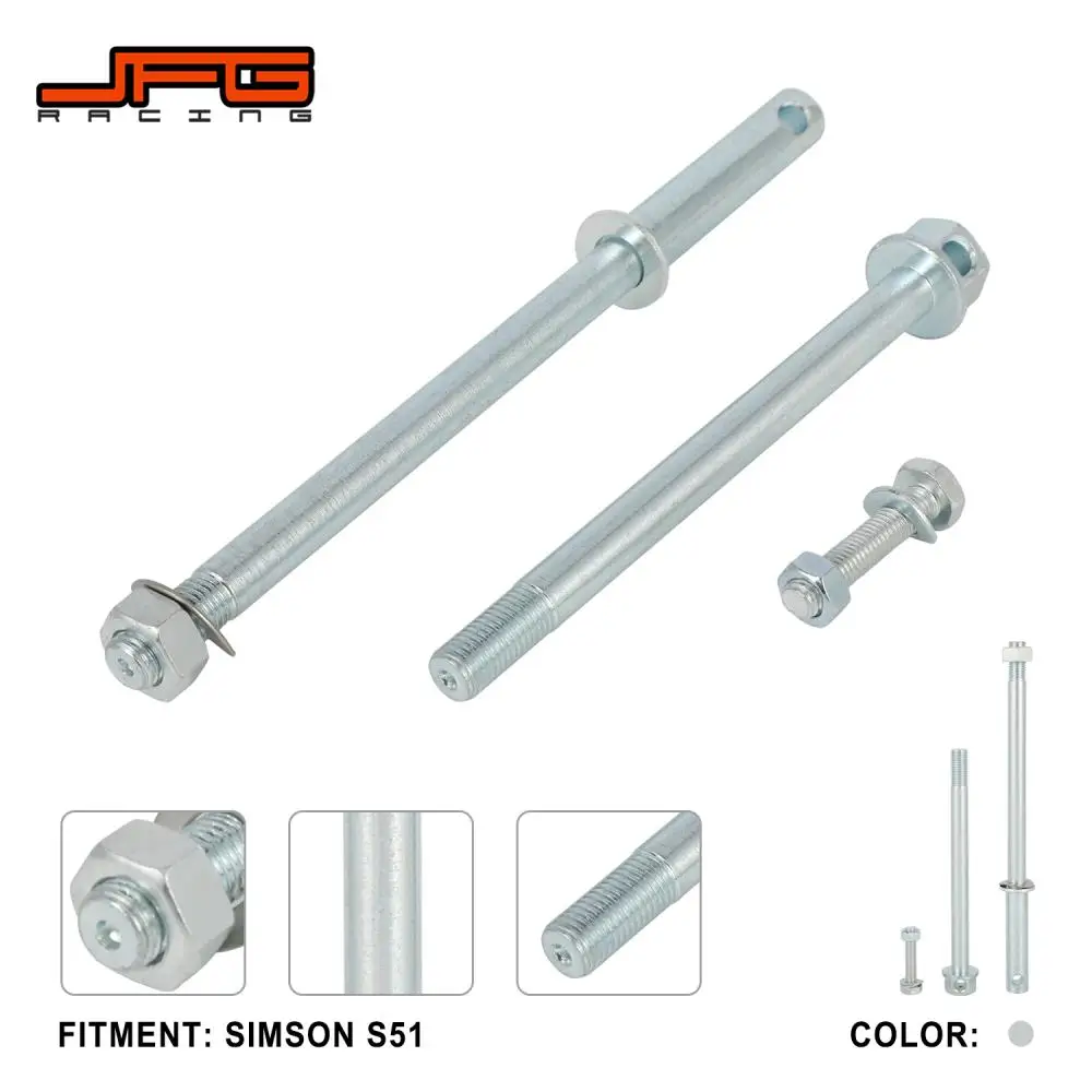 Motorcycle Rear Tire Wheel Axle Set Flat Fork Axis Stainless Steel For Simson S51 Off-road Dirt Pit Bike Motorcycles Accessories