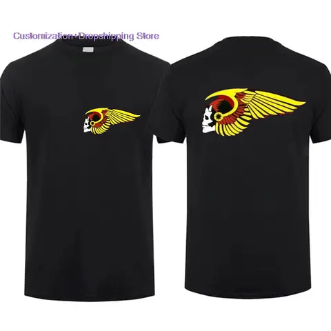 HOT Hellse SUPPORT 81 angels T-shirt Member T-shirt MOTORCYCLE CLUB Summer T-shirt  WORLD  Printed pure cotton T-shirt