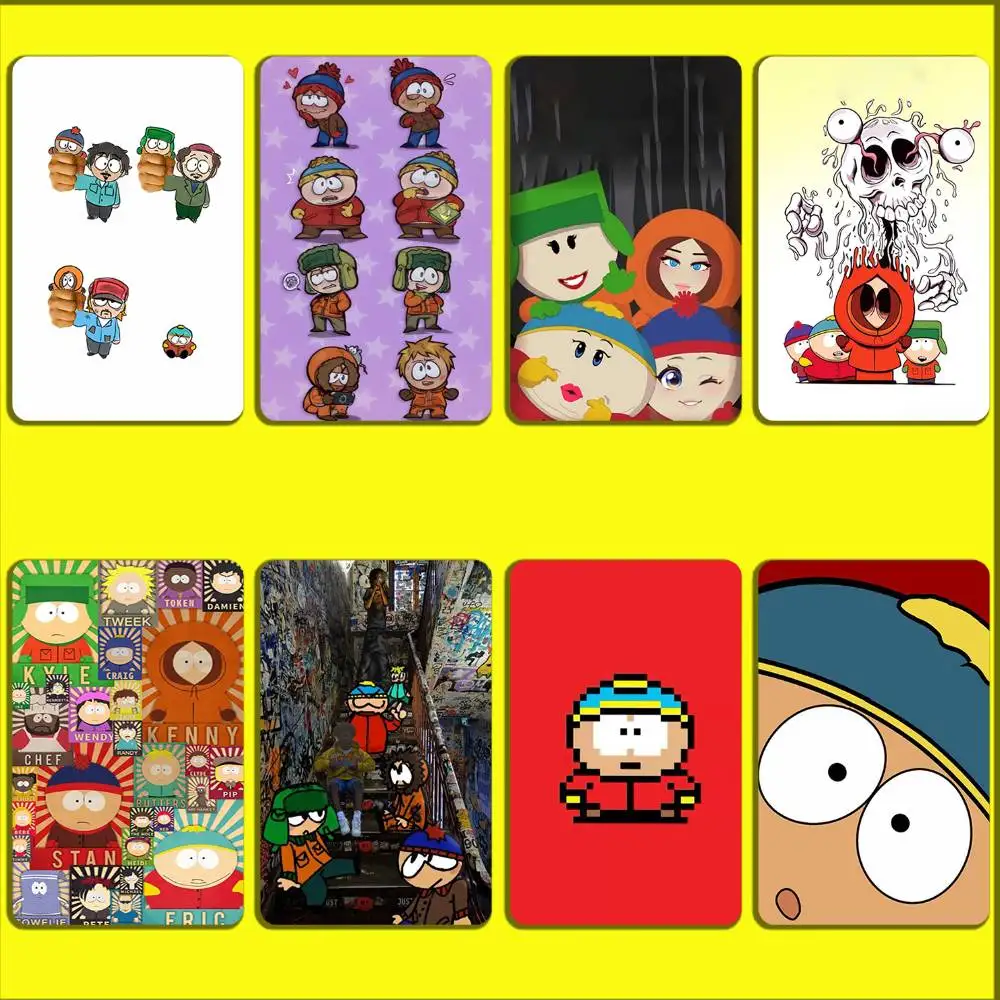 

Cartoon Funny S-South P-Park Card Stickers For Debit Bank Credit Cards Metro Bus Pass Sticker Decoration Cover Skin