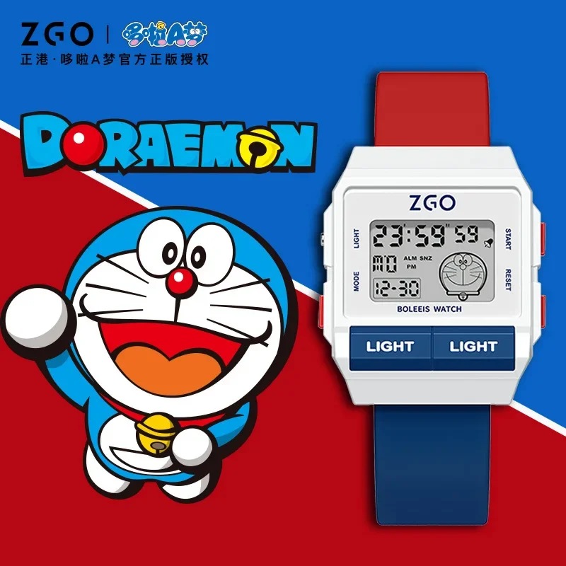 Original Doraemon Joint Zgo Anime Watches Cartoon Waterproof  Luminous Sports Watch Kawaii Electronic Watch Boy Girl Kids Gifts