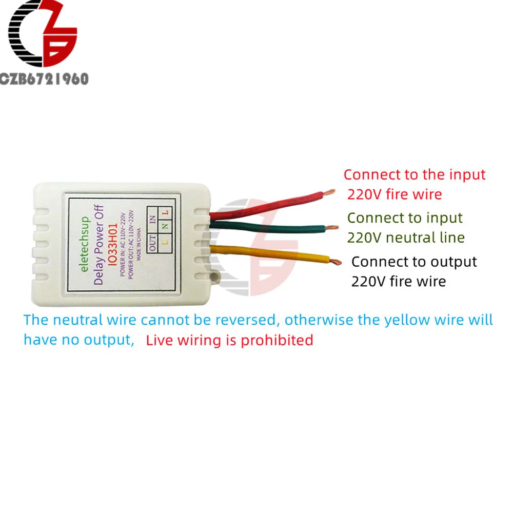 Timer Delay Relay AC 110V 220V 1-480Min Timer Adjustable Disconnect Delay Controller 7A Power ON Delay OFF Relay Switch Module