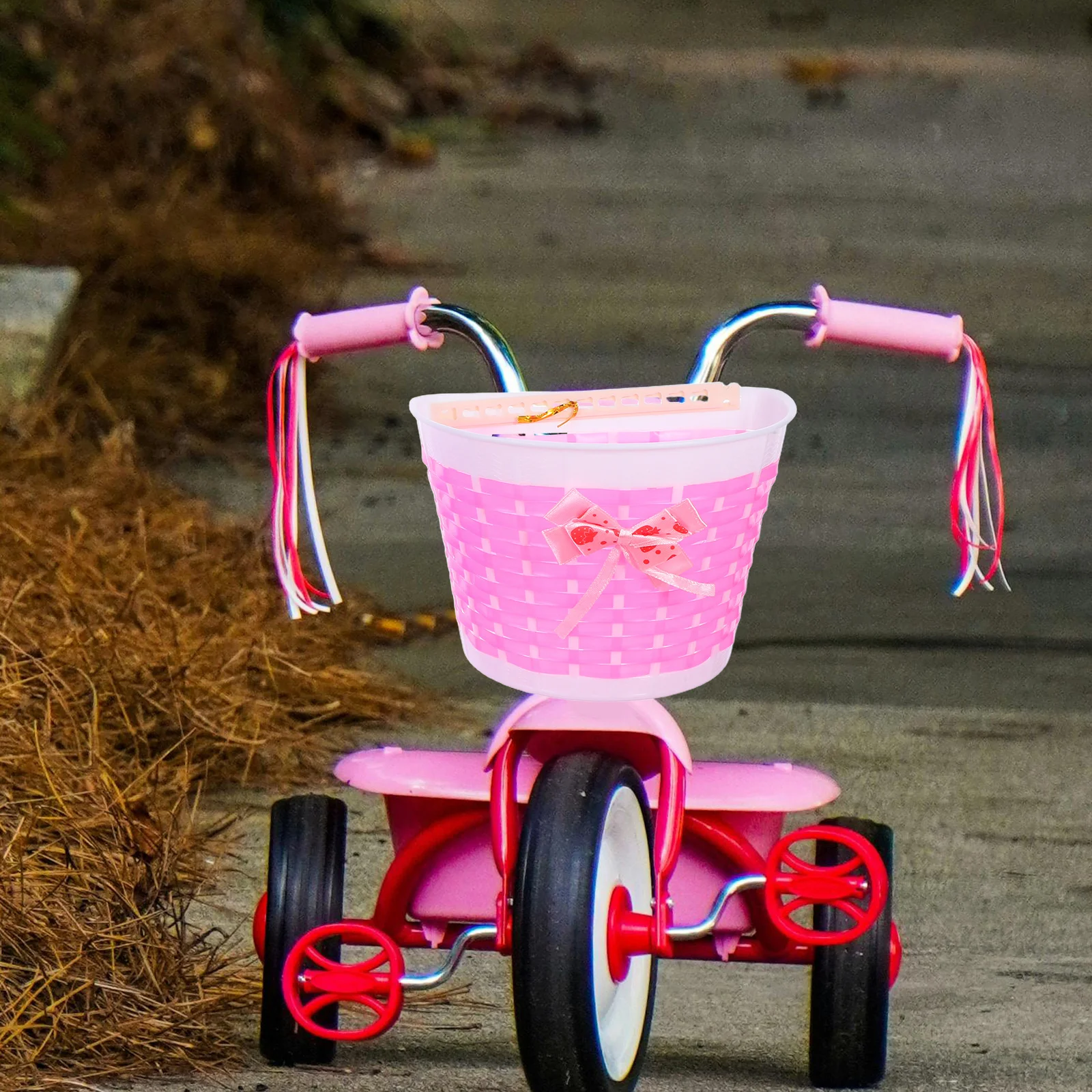 

6pcs Kids Bike Handlebar Streamers Baskets Decorative Supplies For Children Purple Pink Bike Accessories Ornament Ride Decor