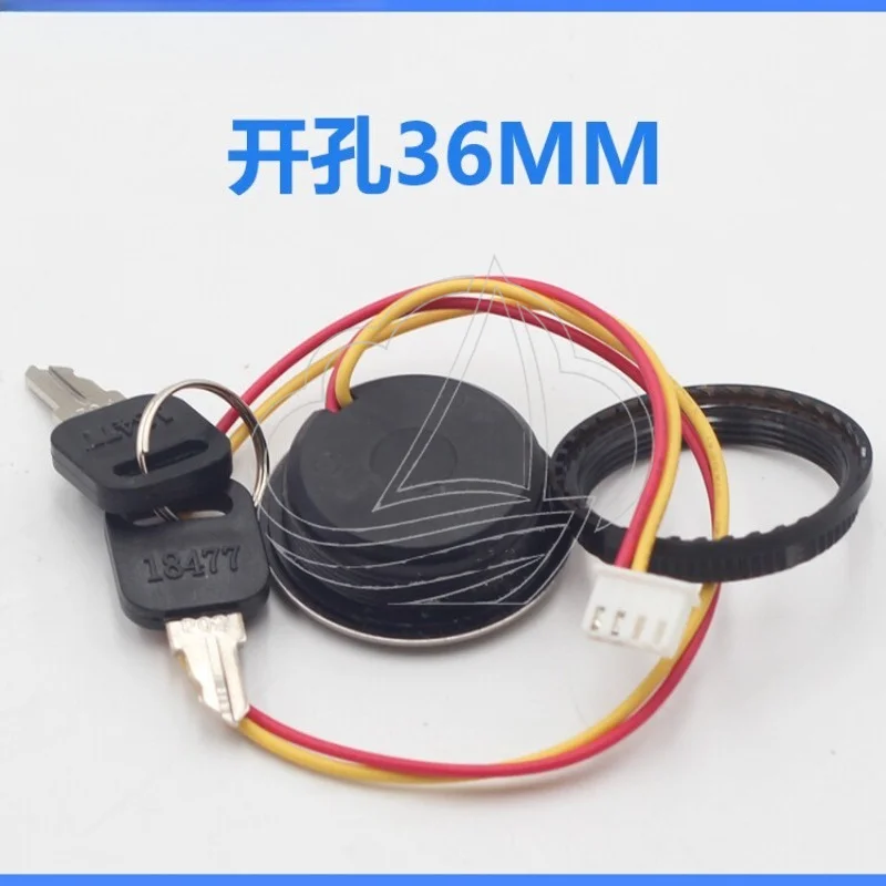 Elevator Base Station Lock 18477 P02, 36mm Hole, Replacement for A4N19290 Elevator Driver Key Switch