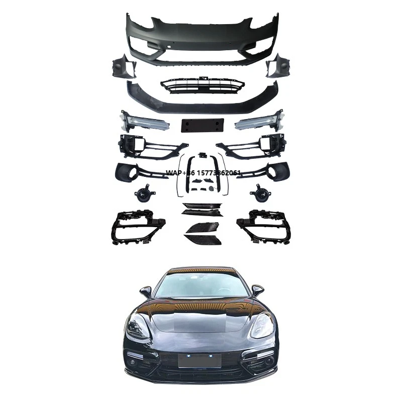 

2017-2023 Turbo Style Body Kit New Front Bumper with Fog Light Car Grille Modification Upgrade for Panamera 971