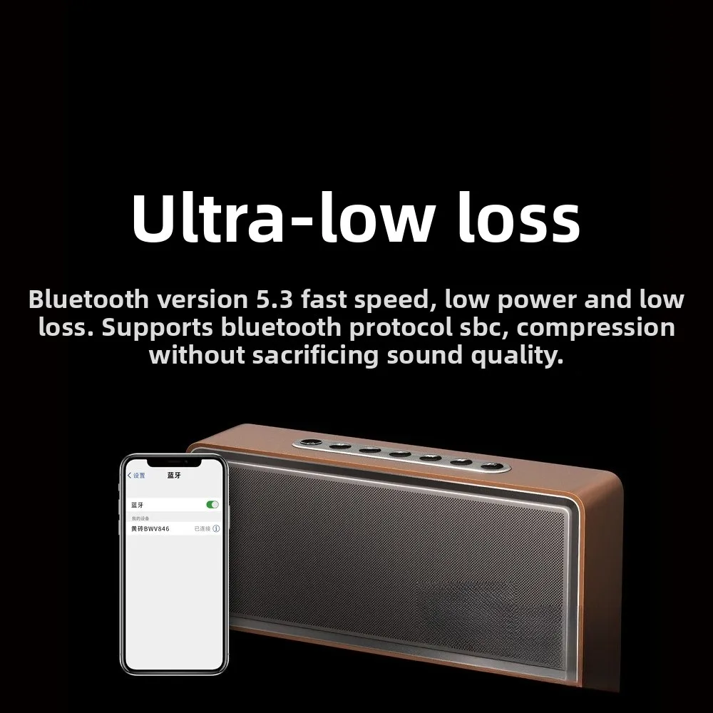 ريترو سمّاعات بلوتوث المسرح المنزلي مضخم الصوت التخييم في الهواء الطلق