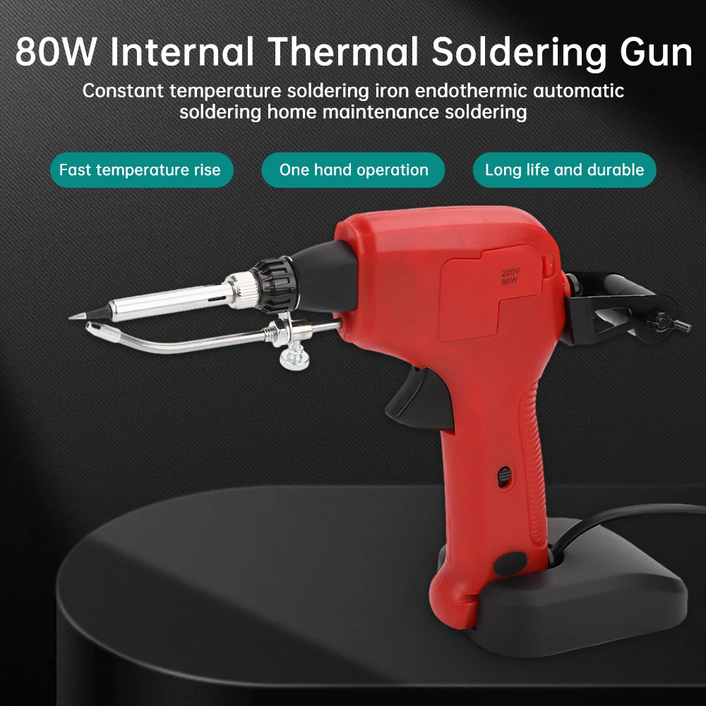 

80W Soldering Iron Gun 230-400℃ Hand-held Internal Heating Soldering Iron Auto Send Tin Gun Soldering Welding Repair Tool