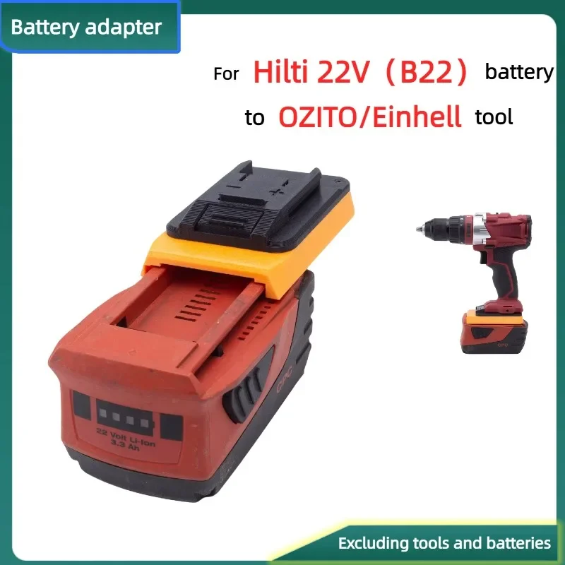 

For Hilti 22V (B22) Lithium Battery Converter TO OZITO/Einhell Series Cordless Drill Tool Adapter (Only Adapter)