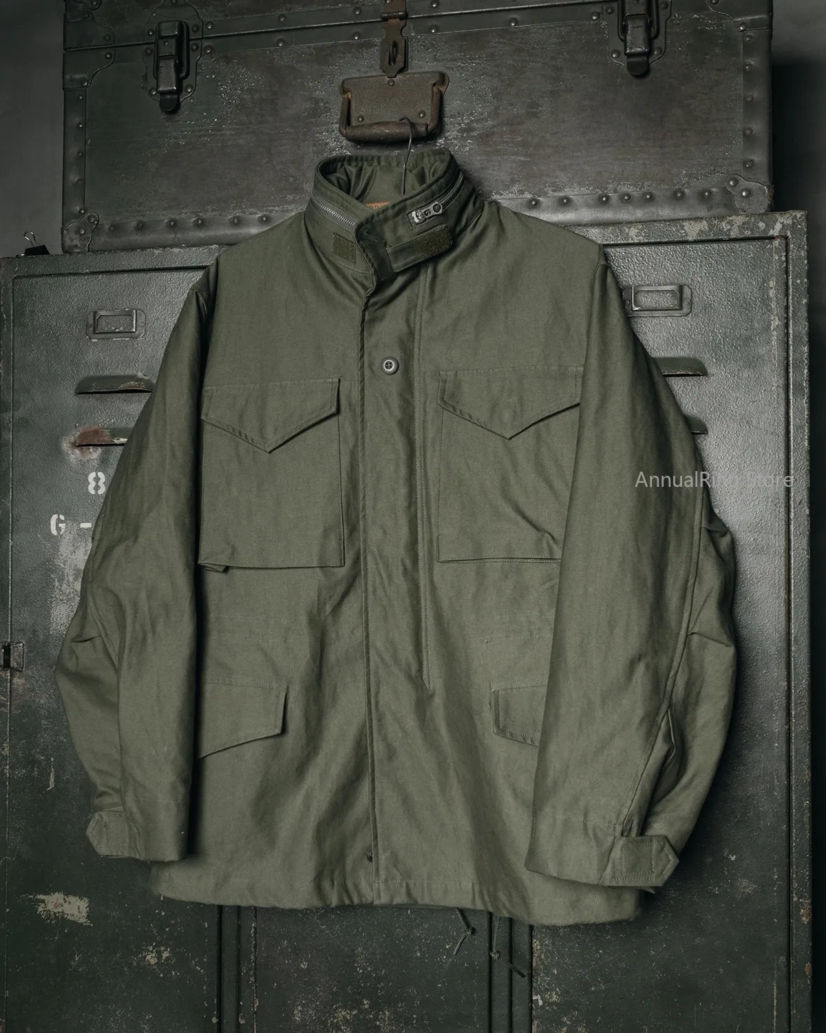 BRONSON 1st Early M-65 Field Jacket Men, Vintage Military M65 Heavyweight Windbreaker Outerwear