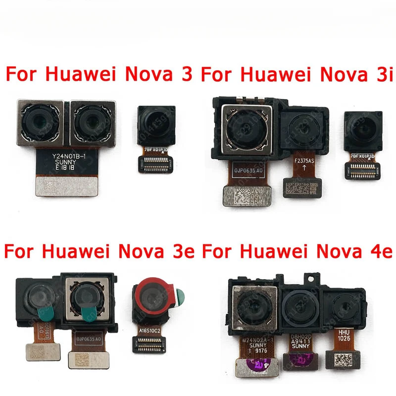 Front Rear View Back Camera For Huawei Nova 3 3i 3e 4e Main Facing Frontal Camera Module Flex Replacement Spare Parts