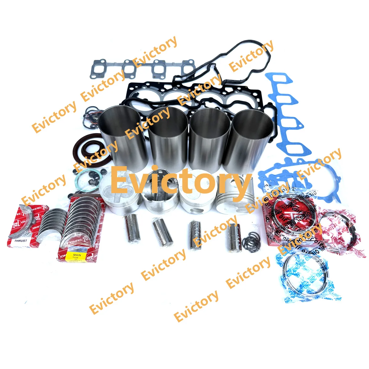 

For TOYOTA 2C Overhaul Rebuild Kit Piston Ring Full Gasket Set Cylinder Liner Sleeve Kit