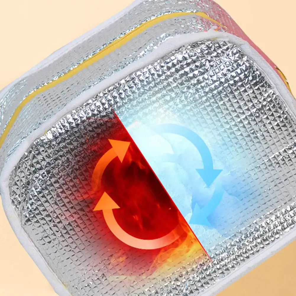 สีทึบ Twill Bento กระเป๋าแบบพกพากระเป๋าหนากล่องอาหารกลางวันนักเรียนกระเป๋า BentoBag ถุงอาหาร