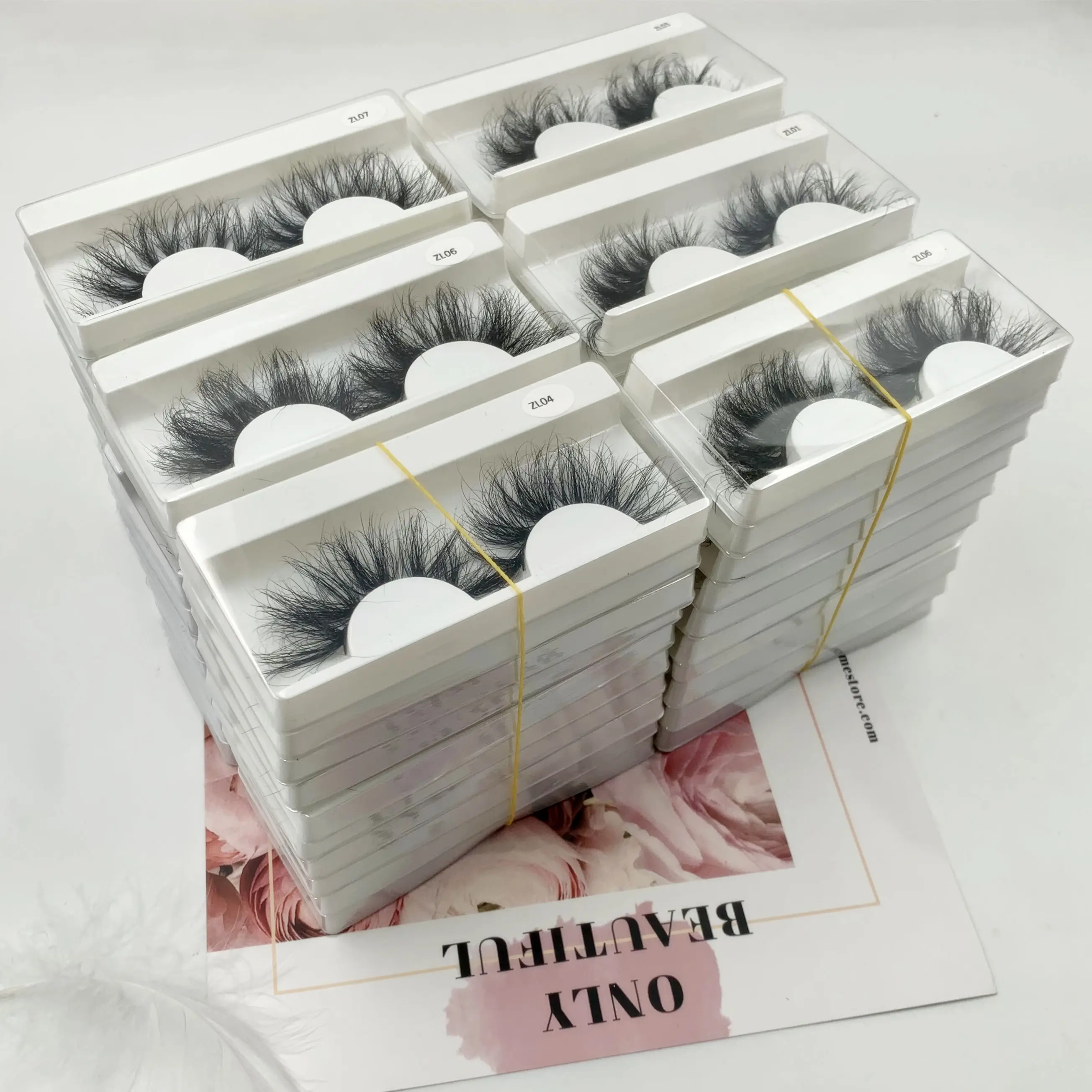 New 25mm Fluffy Mink Lashes Wholesale 5/10/50/200 Pairs  Real Mink Hair Natural Eyelashes Wholesale  Mink Eyelashes Bulk