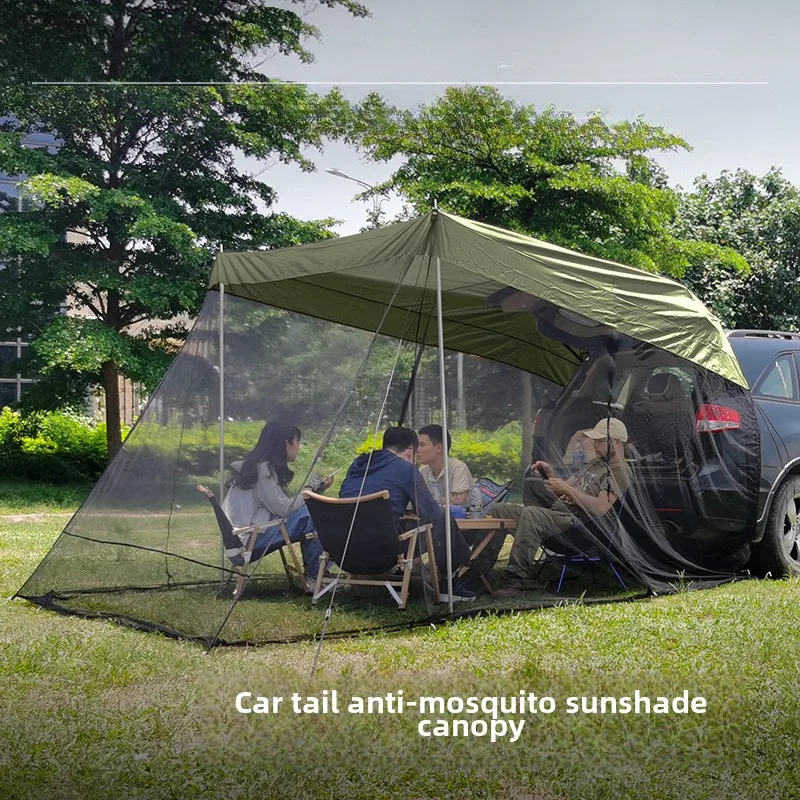 YOUSKY SUV Car Tail Tent Outdoor Camping Mosquito Proof Sunshade for Vehicle Trunk Rear Awning for Car Side Shelter