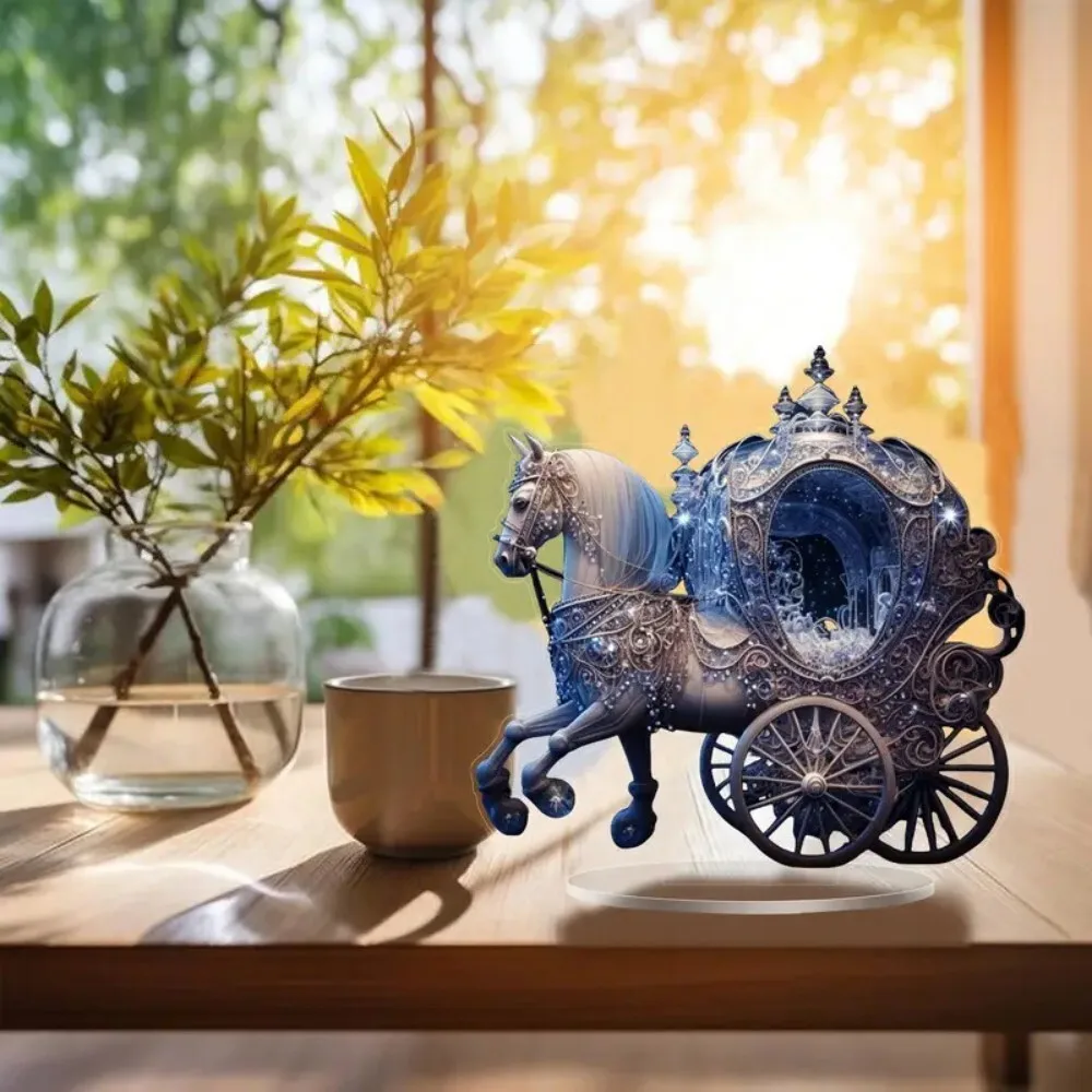 

Acrylic Horse Statue with Display Stand for Home Office Desk Decor Perfect for Living Room Bedroom Shelf Display Gift Idea