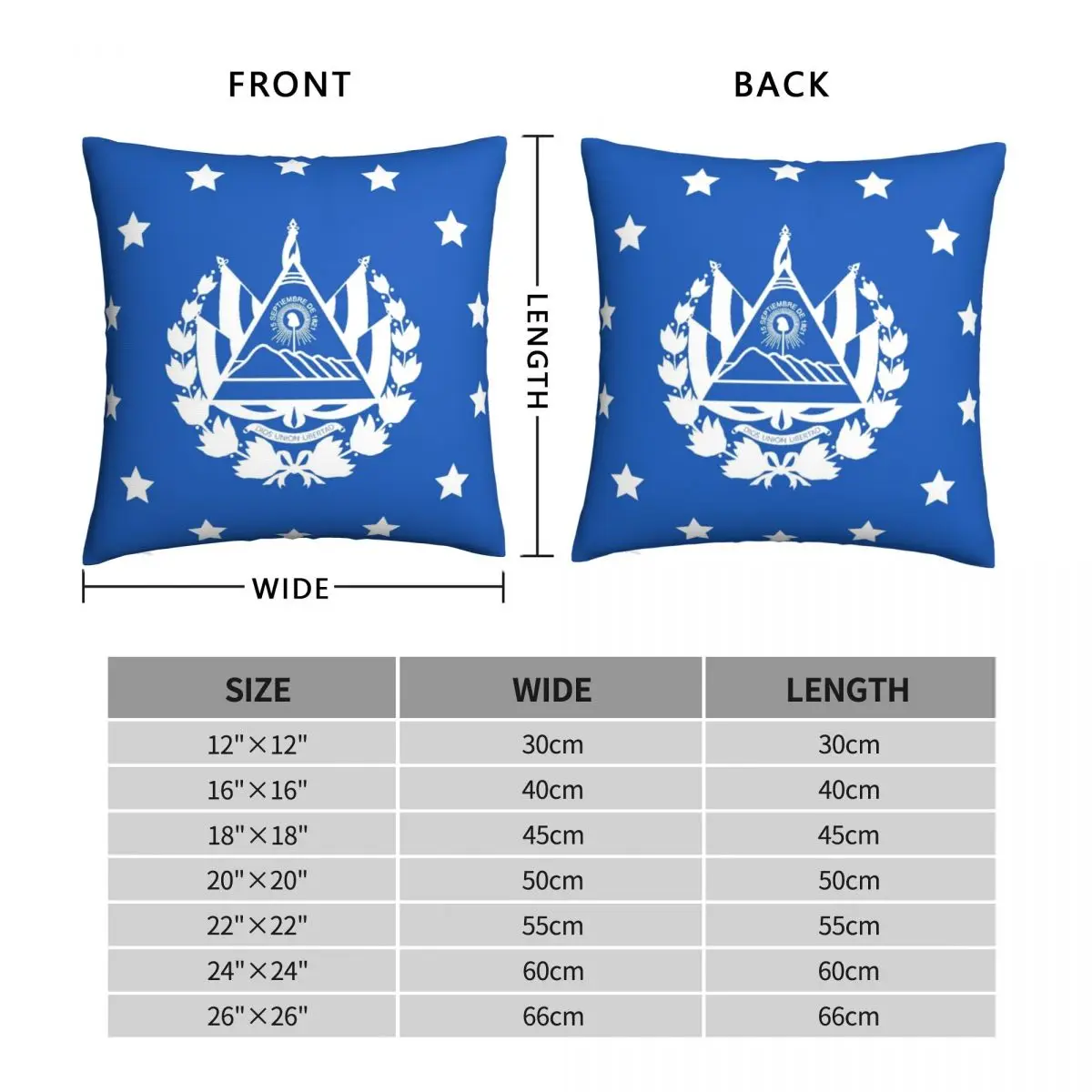 Escudo De El Salvador En Blanco Pillowcase Polyester Linen Velvet Creative Zip Decor Throw Pillow Case Room Cushion Cover