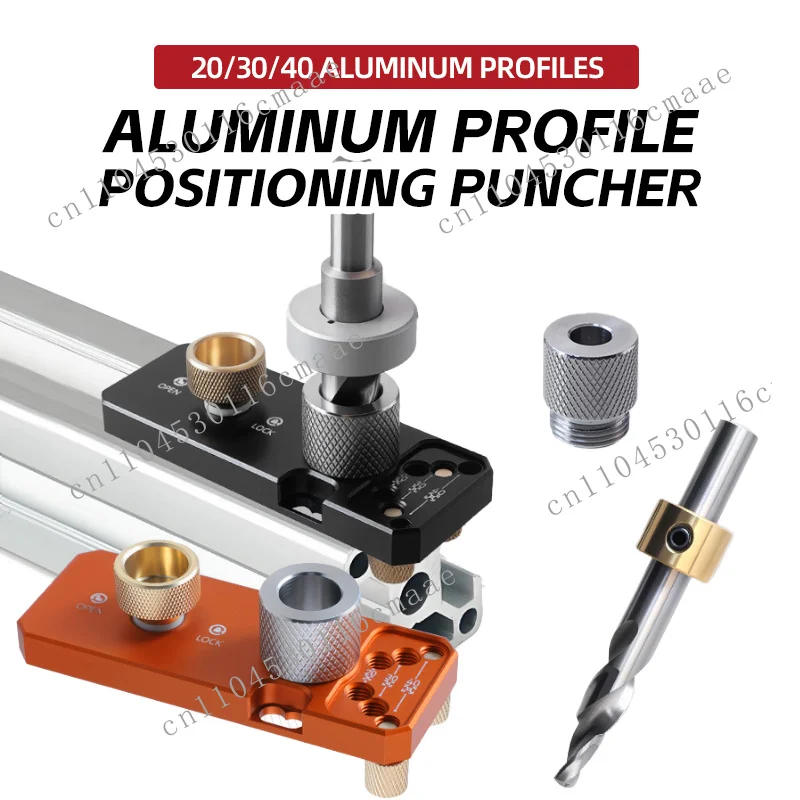 Aluminum alloy profile positioning drilling machine fixture with M6/M8 countersink bit